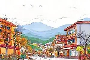无人区放映厅：荒漠中孤立的旧影院与铁皮招牌